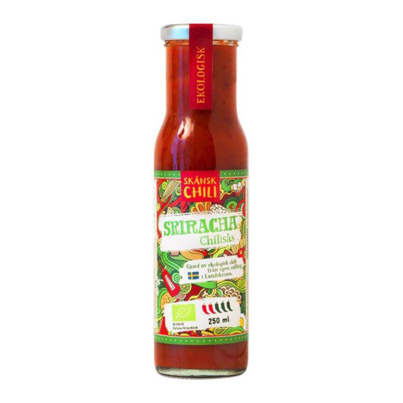 Skånsk Chili Sriracha Chilisås 250 ml EKO - Saluhall.se