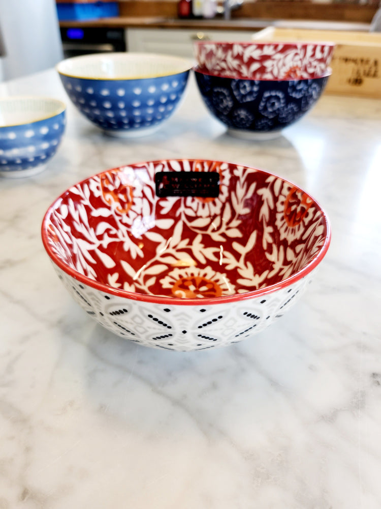Boho bowl Damask Red 12,5 cm 