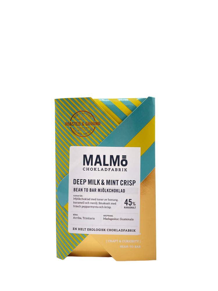 Malmö Chokladfabrik - Deep Milk & Mint Crisp 45% 