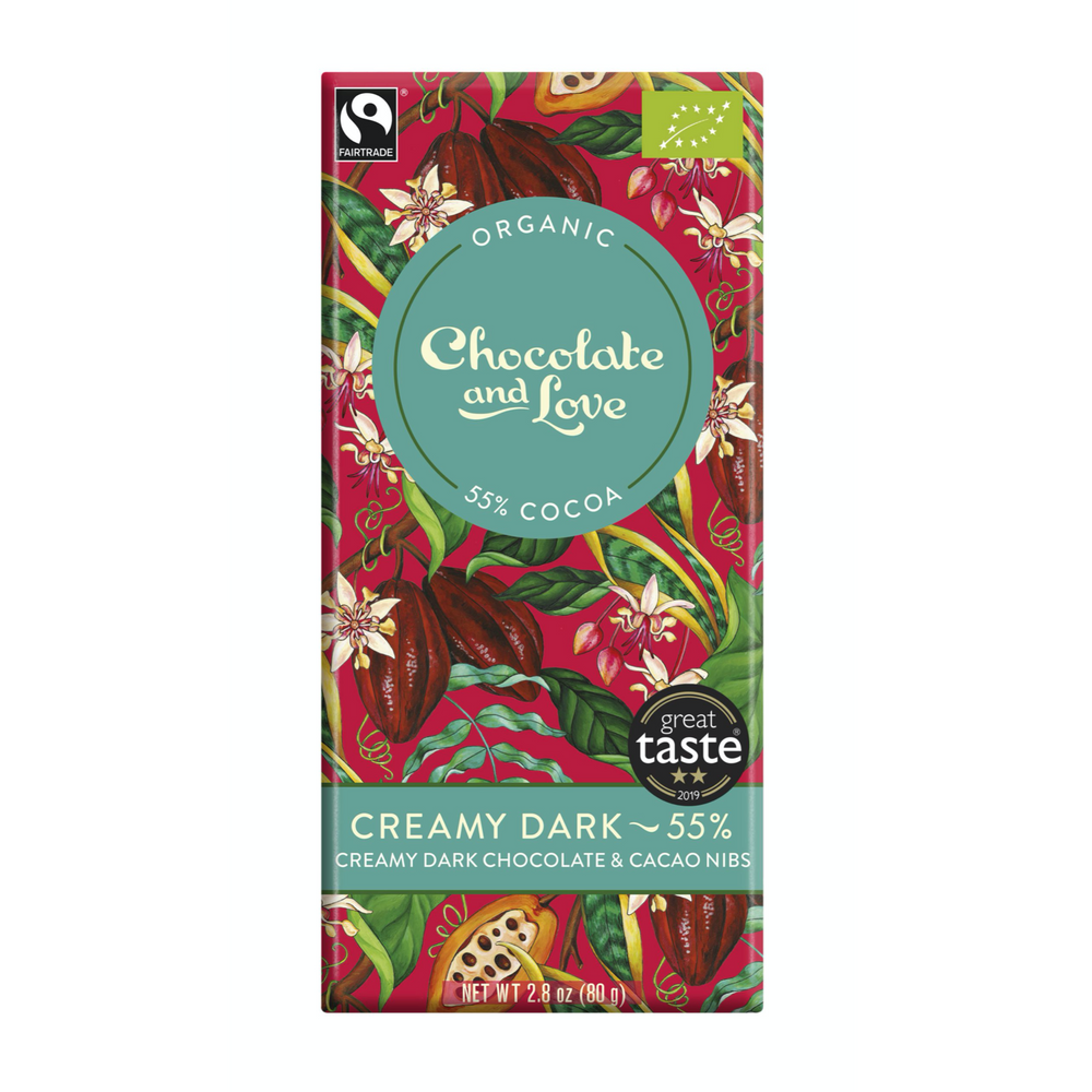 Chocolate and Love - Creamy Dark 55%, Ekologisk