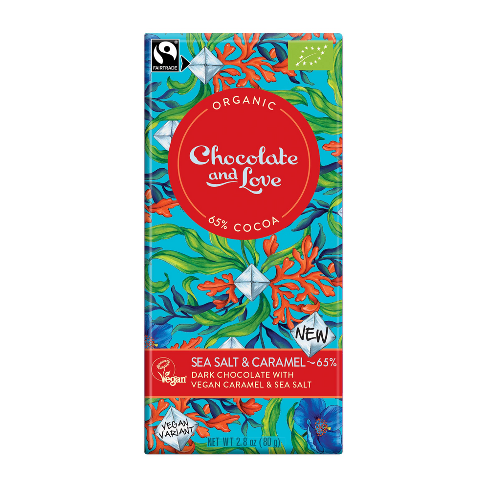 Chocolate and Love - Karamell & Havssalt 65% Vegansk, Ekologisk