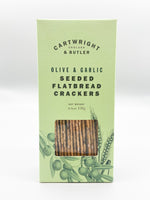 Cartwright & Butler - Seeded Flatbread Crackers, Olive & Garlic - Saluhall.se
