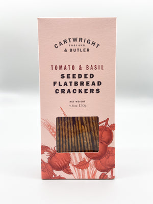 Cartwright & Butler - Seeded Flatbread Crackers, Tomato & Basil - Saluhall.se