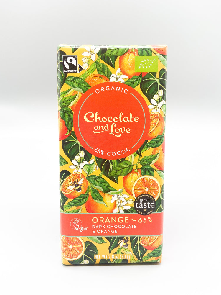 Chocolate And Love - Mörk Choklad & Apelsin 65% - Saluhall.se