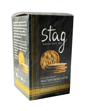 Stag Water Biscuits - Parmesan & Garlic - Saluhall.se