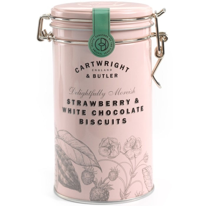Cartwright & Butler Plåt - Strawberry & White Choc Biscuits - Saluhall.se