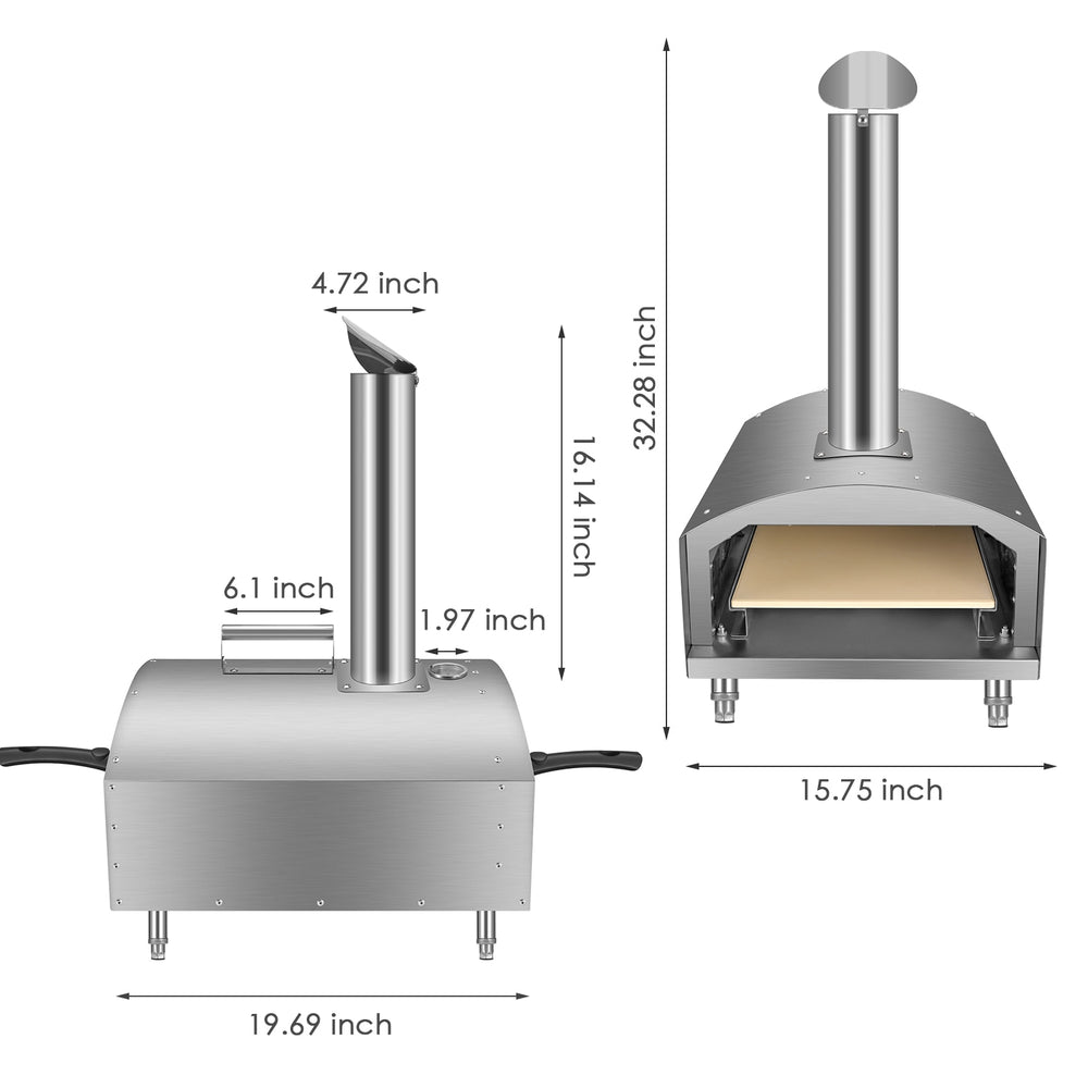 Portabel koleldad pizzaugn - Saluhall.se