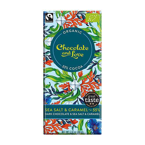 Chocolate And Love Mörk Choklad Seasalt & Caramel - Saluhall.se