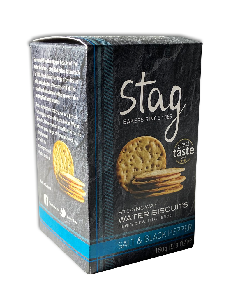 Stag Water Biscuits - Salt & Black Pepper - Saluhall.se